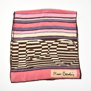 PIERRE CARDIN: Multicolor Silk, Long Scarf (px)